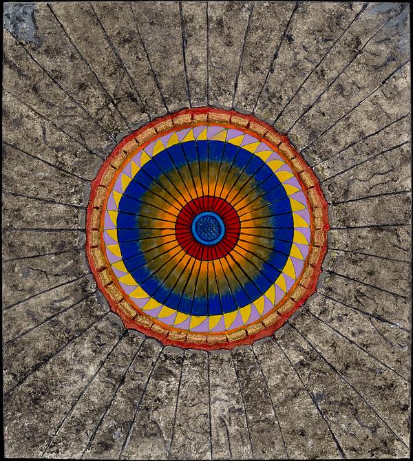 Blue Gem Mandala, painted by Henry Sultan. Click to enlarge.