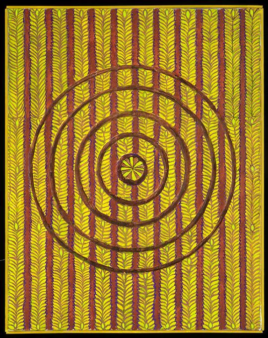 Crop Circle Mandala #2, painted by Henry Sultan. Click to enlarge.