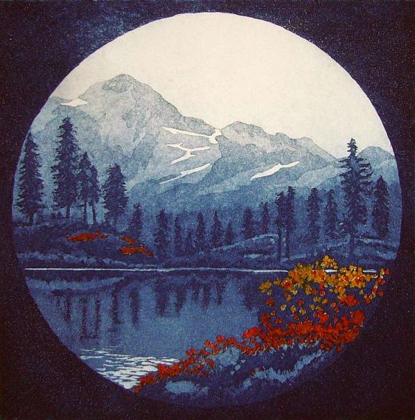 Round lithograph titled 