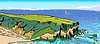 Thumbnail of Ithaka Head, Greek Isles, on Abyssia. Sketch by Chris Wayan based on a print by Tom Killion. Click to enlarge.
