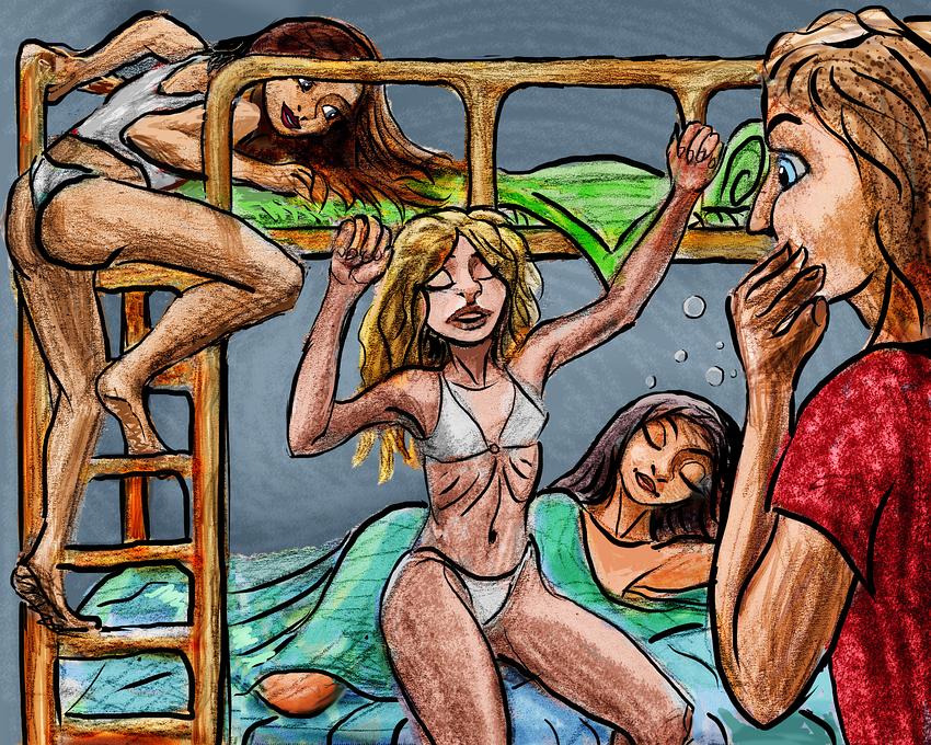 Sketch of a dream by Wayan. Click to enlarge.