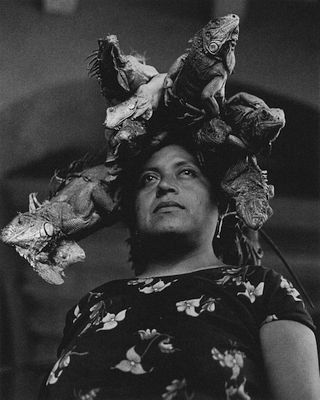 Photo 'Our Lady of the Iguanas' (1979) by Graciela Iturbide. Click to enlarge.