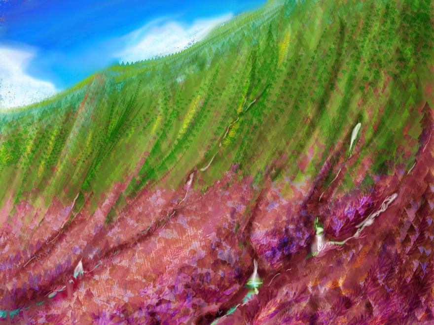 Ekurre Caldera in the western Arch, on Capsica, a small world hotter and drier than Earth.