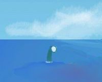 Periscope in deep water. Dream sketch by Wayan.