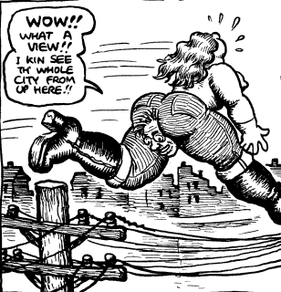 Panel from R.Crumb versus the Sisterhood, R. Crumb, 1973