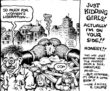 Panel from R.Crumb versus the Sisterhood, R. Crumb, 1973