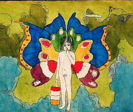 Blengin with striped pail, by Henry Darger. Click to enlarge.