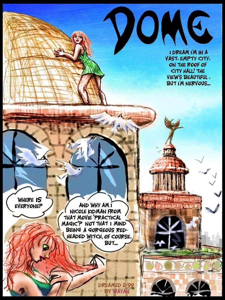 'Dome', a dream comic, by Wayan; page 1: I'm Nicole Kidman.