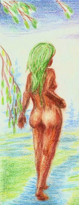 dryad on a summer path