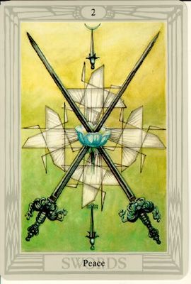 Two of Swords from The Thoth Tarot