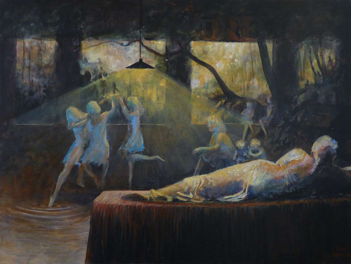 Fading Away in the Light, 2013 dream painting by Lilian Verkins.
