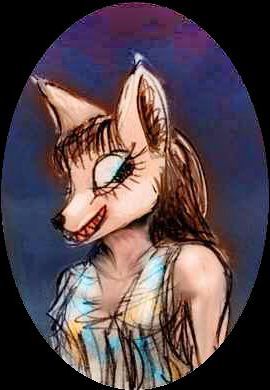 Girl playing Anubis, the canine Egyptian god.