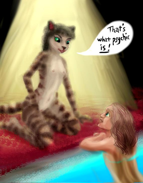 My friend Fran has become a sort of lemur-poodle girl. Dream sketch by Wayan. Click to enlarge.