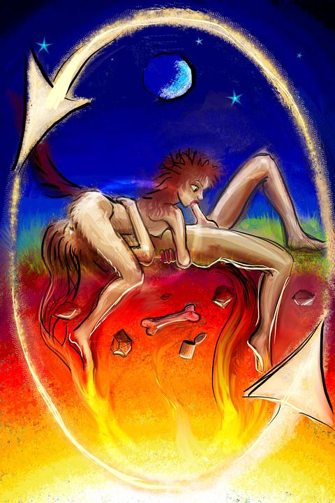 Lovers doing 69; the circulating energy's like convection in Earth's mantle. Dream sketch by Wayan. Click to enlarge.