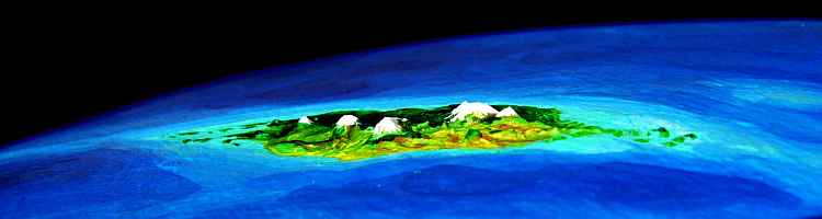 Low orbital view of the subantarctic island of Altai, on Lyr, a model of a huge sea-world. Click to enlarge.