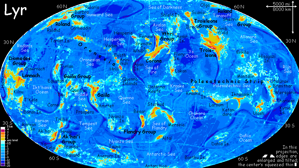 Map of Lyr, a world-building experiment. Click a feature to go there.