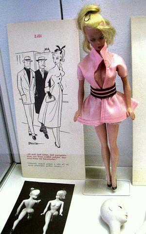 Lilli, fetishy German doll inspiring Barbie. Click to enlarge.