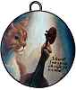 A portrait (looks like oil; really acrylic) on a round cutting board, of a puma playing a cello.