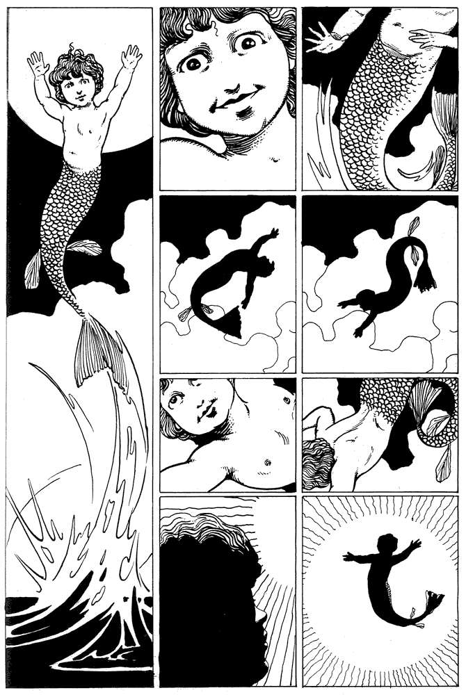 Page 2 of 'Merboy', a comic by Al Davison telling a childhood dream.