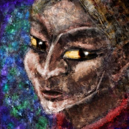 Face of Mithran, a brilliant standoffish alchemist. Dream sketch by Wayan. Click to enlarge.