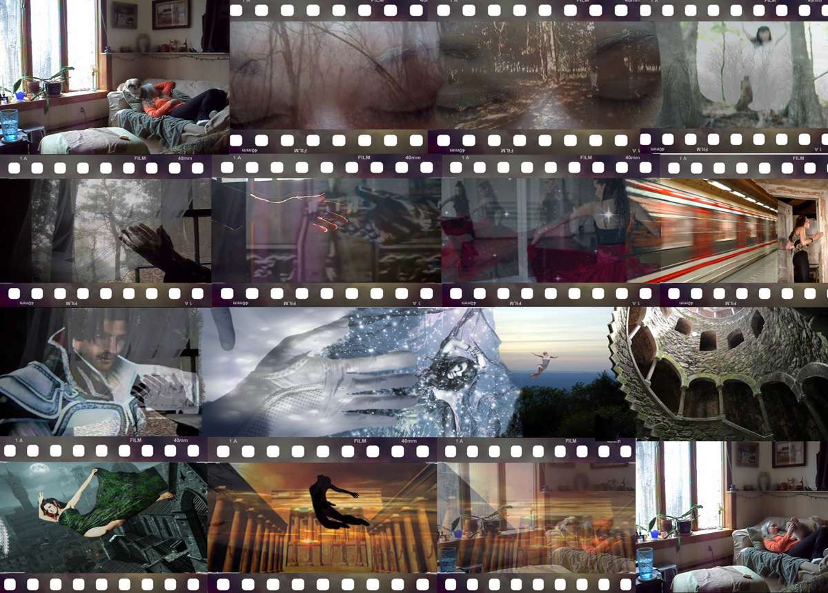 Film montage of lucid dream scenes by Maria Isabel Pita, 2013.