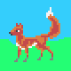 One of the symbiotic foxes who have joined the feline group.