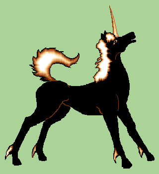 Black unicorn colt
