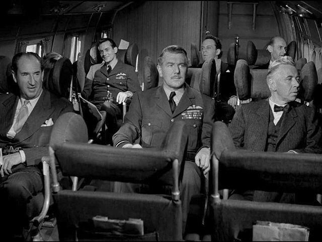Passengers on WW2 plane; from 1955 film 'The Night My Number Came Up'.