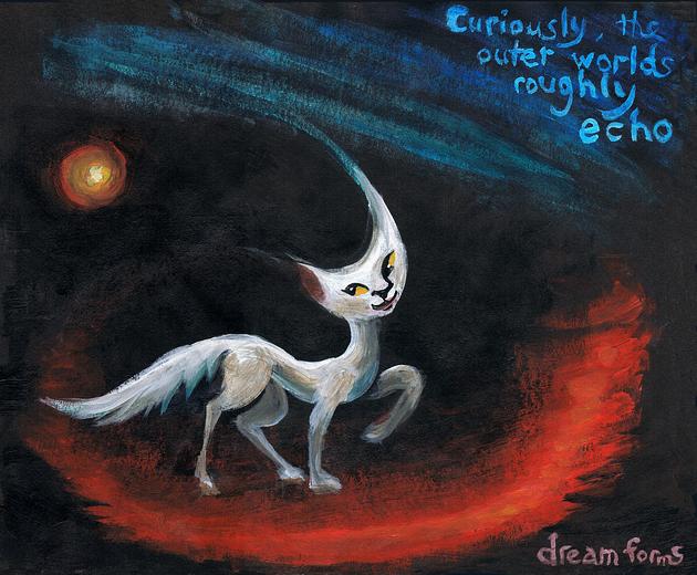 P.13 of 'Nocturne': playful cat on glowing arc, by Wayan; click to enlarge