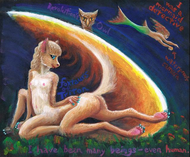 P.17 of 'Nocturne': sexy dream creatures like the Foxtaur of Triton, by Wayan; click to enlarge