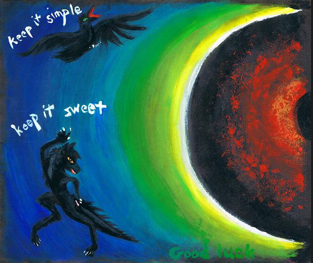 P.24 of 'Nocturne': creatures dance around black hole, by Wayan; click to enlarge