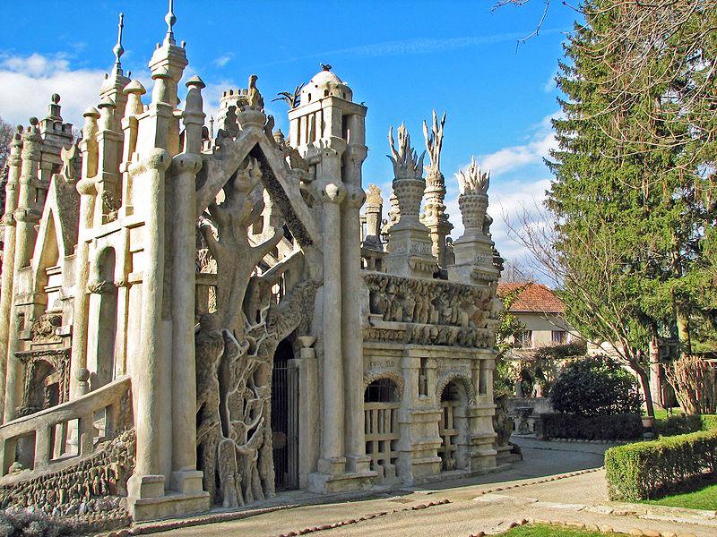 Palais Ideal (south side), a dream palace by Ferdinand Cheval.