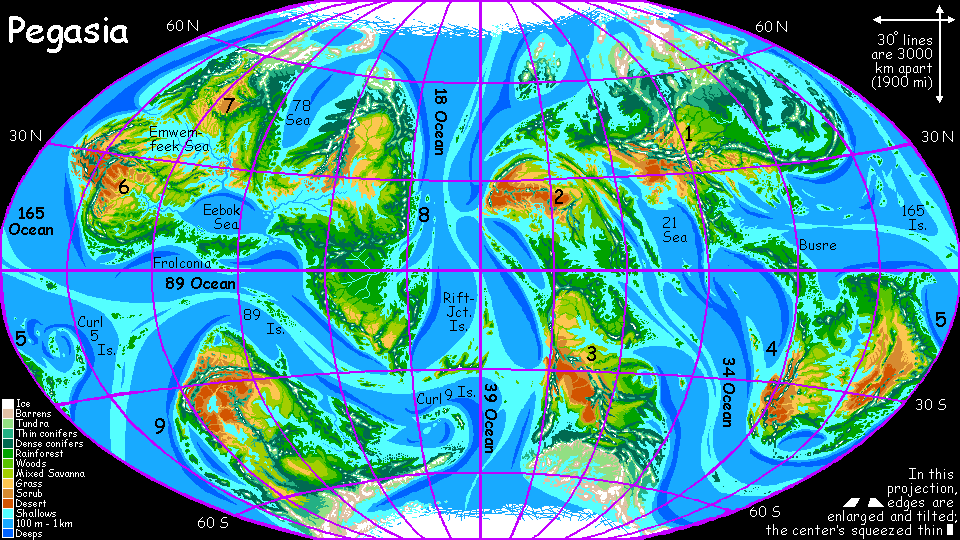 Map of Pegasia, an Earthlike moon. Click a feature to go there.