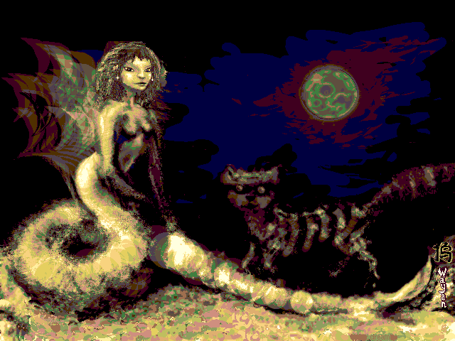 I dream I meet a giant raccoon and become a snake-girl, during a lunar eclipse.
