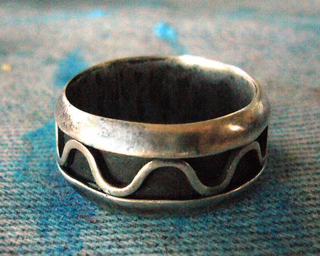 Silver ring made by Wayan at 14. Click to enlarge.