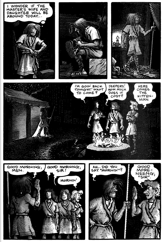 Recurring dream of being an ancient sculptor, by Jim Woodring.