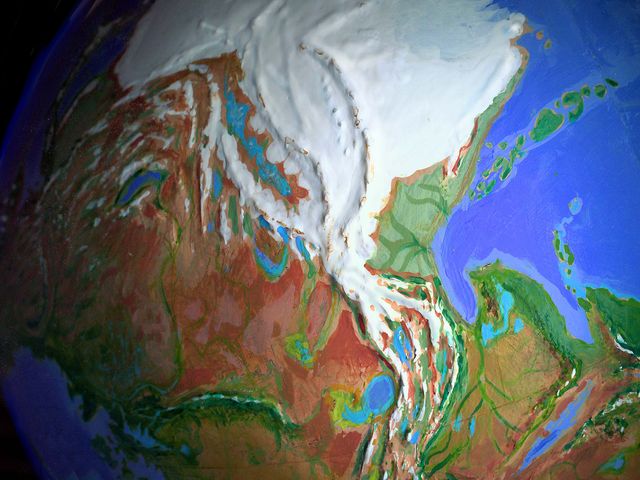 Orbital view of Shiveria, a climatologically alternate Earth: Central Asia.  Click to enlarge.