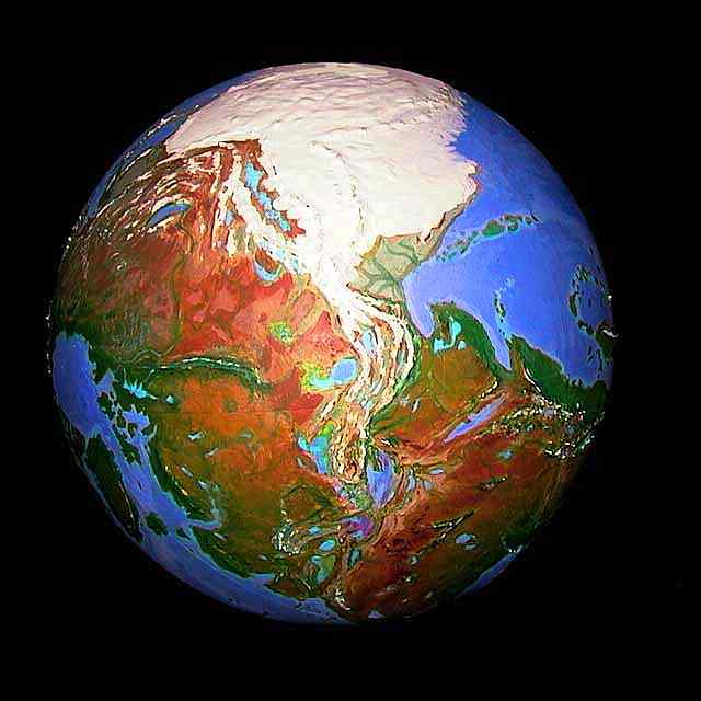 Orbital view of Shiveria, a climatologically alternate Earth: Eurasia.