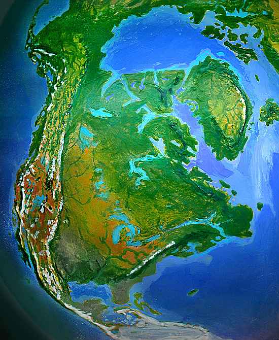 Orbital view of Shiveria, a climatologically alternate Earth: America, corresponding to our North America.
