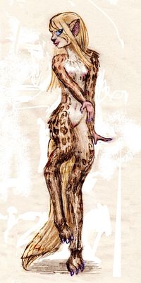 Member of our animal dance troupe. Dream sketch by Wayan. Click to enlarge.
