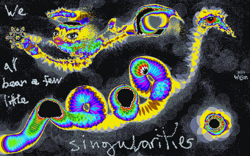 Weird beings carry singularities inside like babies. GIF by Wayan. Click to enlarge.