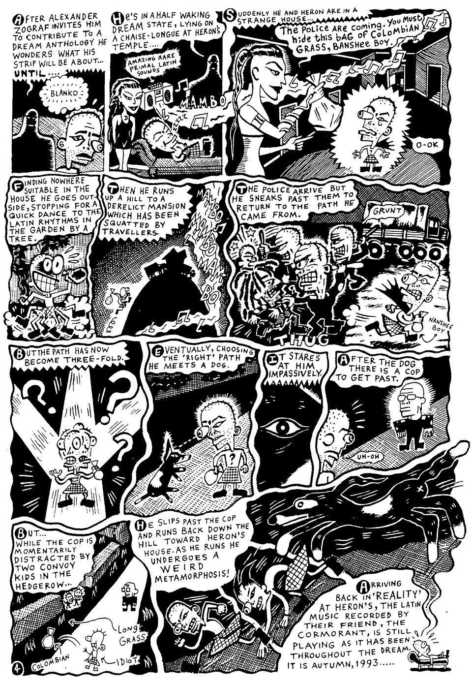 Messages from the Spangle Tellurium (excerpt: last 2 pp) a dream-comic by Luke Walsh.