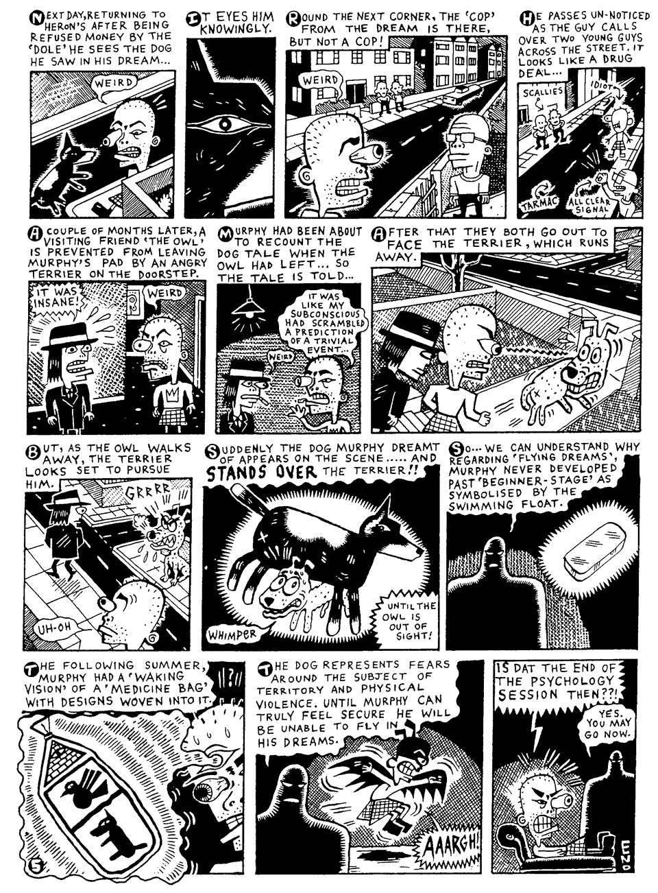 Messages from the Spangle Tellurium (excerpt: last 2 pp) a dream-comic by Luke Walsh.