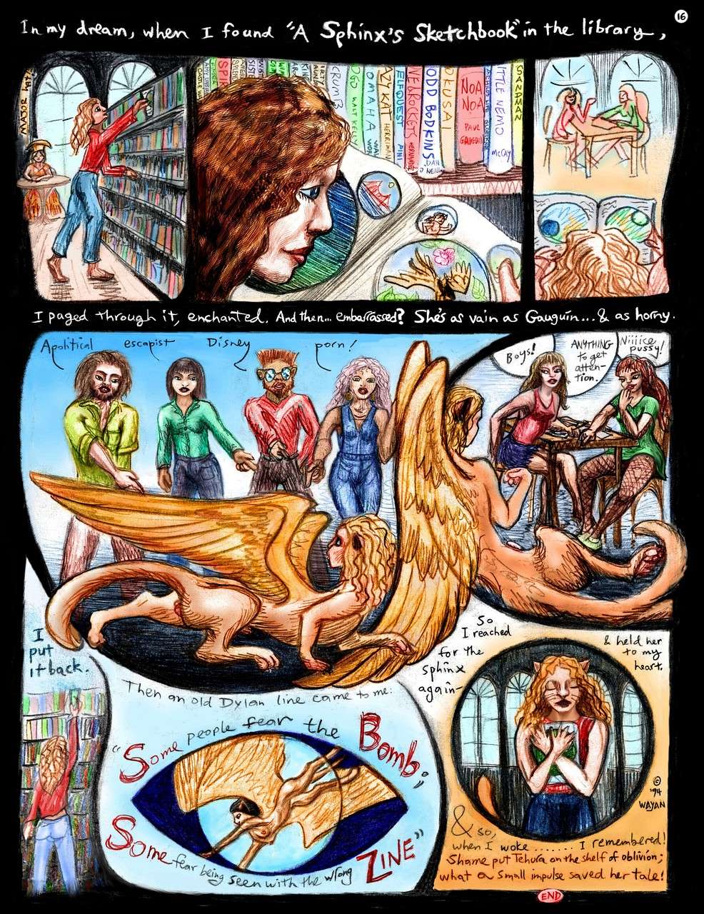 A Sphinx's Sketchbook, a dream comic; page 18. Click to enlarge.