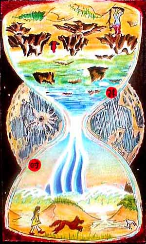 Tarot card: the Moon: time, tides, life cycles.