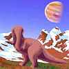 A mamook: a bipedal, dinosaurian, long-snouted native of the cold uplands on Tharn, a dry, rather Martian world-model