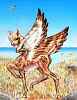 A wingbok: a winged, intelligent antelope.