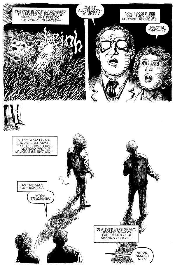Page 3 of 'UFO POV', an autobiographical comic by Barry Windsor-Smith.