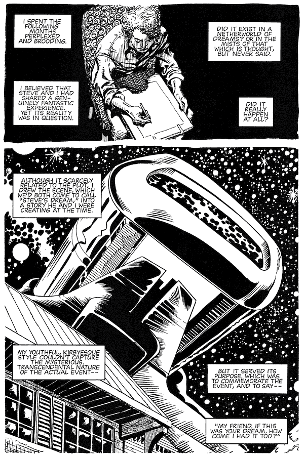 Page 9 of 'UFO POV', an autobiographical comic by Barry Windsor-Smith.
