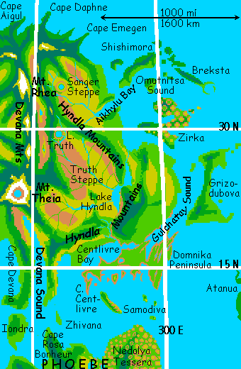 Map of eastern Beta, on terraformed Venus.